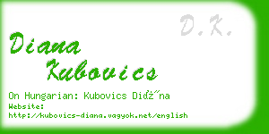 diana kubovics business card